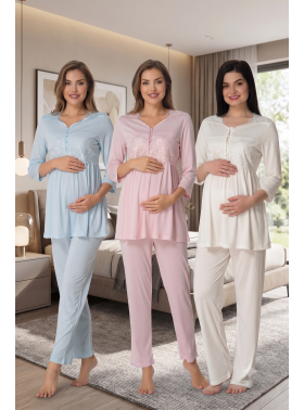 Effortt 3011 Hamile Lohusa Pijama Takım